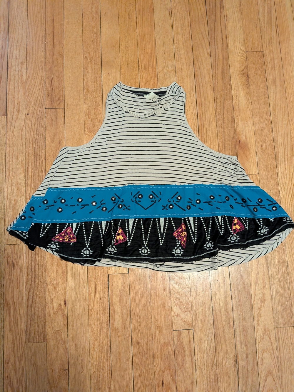 We The Free Striped Halter Tank with Multi Pattern